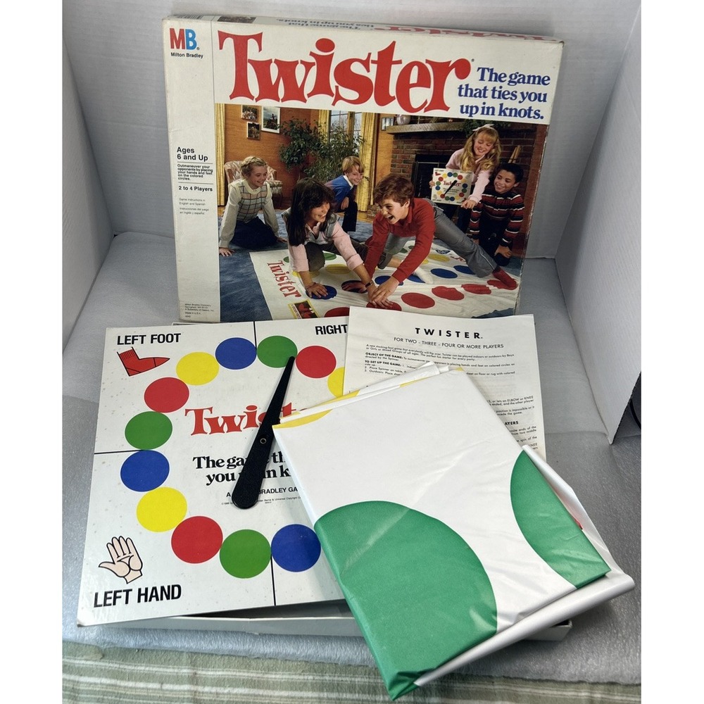 1986 Twister Game Milton Bradley Board Game The Game That Ties You up In Knots